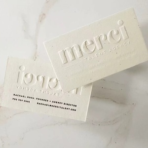 Tarjetas de Presentación Premium Hechas a Mano, 600GSM, Algodón Grueso, Minimalistas, Impresión en Relieve 3D, Papelería para Marca Corporativa - Product Image 2