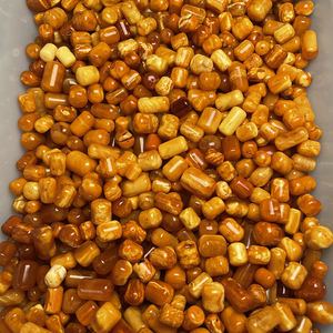 天然琥珀色のジュエリーロシアの琥珀色の石加工ビーズ古い琥珀色の柱の形8-14mm赤いイスラム教徒の祈りのビーズは安いです - Product Image 6