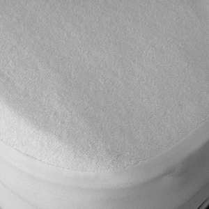 Protector de colchón supersuave 100% impermeable de algodón de rizo blanco con funda de cama con cremallera - Product Image 2