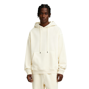 TKAN212 sweat à capuche homme personnalisé 100% coton surdimensionné polaire goutte épaule français éponge à capuche poids lourd Streetwear survêtement - Product Image 3