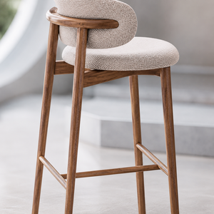 Taburete <span class=keywords><strong>de</strong></span> <span class=keywords><strong>Barra</strong></span> para Isla <span class=keywords><strong>de</strong></span> Cocina, Estilo Nórdico Moderno <span class=keywords><strong>de</strong></span> Mediados <span class=keywords><strong>de</strong></span> Siglo, <span class=keywords><strong>con</strong></span> Estructura <span class=keywords><strong>de</strong></span> Madera Sólida y Tapicería <span class=keywords><strong>de</strong></span> Tela, Altura <span class=keywords><strong>de</strong></span> <span class=keywords><strong>Barra</strong></span>, Venta al Por Mayor - Product Image 4