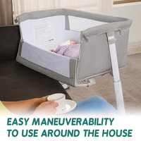 Lit bébé facile à assembler avec matelas et drap en tissu – Nouveaux lits bébé