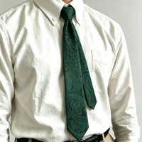 Corbata de Poliéster Jacquard con Diseño Floral Barroco Clásico, para Negocios, Bodas, Ceremonias, Fiestas, Regalo para Hombre, 1 Pieza