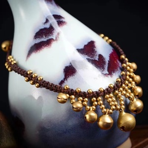 Nuovi Cavigliere Estivi Bohemien 2023 con Campanelli in Ottone per Donna, Minimalisti, Intrecciati a Mano con Perline in Rame, Anti-Appannamento, per Piedi Nudi - Product Image 3