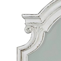 Lit de maison tapissé par haute perlage de cadre en bois solide blanc antique de style français