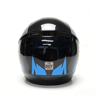 Casque de moto intégral haut de gamme, résistant aux chocs, en matériau PP, coque brillante, doublure intérieure respirante pour la conduite en ville