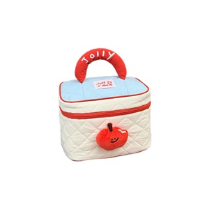 Cute Quilted Cosmetic <b>Bag</b> with 3D Cartoon Decor Portable Zipper <b>Makeup</b> Organizer with Handle for Travel OEM Supported - Product Image 5