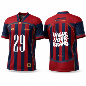 Camiseta de Fútbol Personalizada al por Mayor, Tejido Transpirable de Secado Rápido, Logotipo, Número y Nombre del Equipo Personalizables para Clubes Deportivos - Product Image 6
