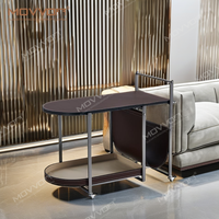 Chariot de rangement de classe Table d'appoint Table de service de salon antique moderne de luxe Table basse avec roue
