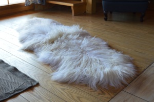 Trắng tự nhiên đôi Icelandic da cừu Thảm dài len tuyệt vời Thảm Scandinavian phong cách da cừu da khu vực thảm - Product Image 2