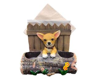 Soporte agitador de sal y pimienta para <span class=keywords><strong>Chihuahua</strong></span>, servilleta con flores amarillas, decoración para el hogar, accesorio de cocina, 3 piezas - Product Image 5