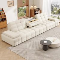 Canapé-lit en tissu Chenille 2026 New Lawrence pour grand appartement, fonction électrique sans mur, télécommande, cadre en bois