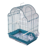 Cage à oiseaux écologique en gros, construction en fil de fer, design pliable, motif animalier, boîte d'élevage pour perroquets, plateau en plastique