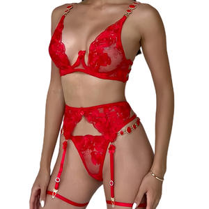 <span class=keywords><strong>Bijou</strong></span> vintage, ensembles de lingerie sexy en dentelle avec pierres précieuses, soutien-gorge et body brodés en strass, lingerie transparente pour femmes - Product Image 5