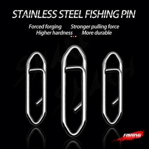 100 PCS/sac Clips en acier inoxydable pour la pêche, accessoires Coastlock <span class=keywords><strong>Snap</strong></span> pour la pêche à la carpe - Product Image 4