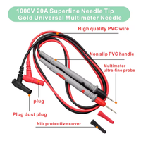 Kabel Uji Multimeter Digital Universal, Ujung Jarum, Pin, Kabel Uji, Pena Kabel, 1000V 20A 1000V10A