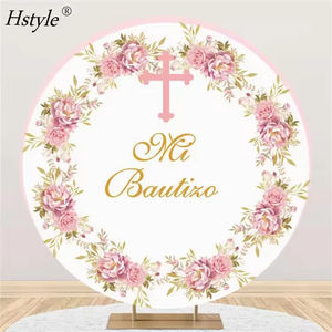 Decoración de bautismo Hstyle para niñas, decoración de primera comunión para niños, decoración de fiesta de <span class=keywords><strong>Dios</strong></span> bendiga, telón de fondo de hojas de Oro Verde - Product Image 6