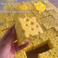 Jouet anti-stress en polyuréthane souple et collant en forme de fromage, à récupération lente, pour le soulagement du stress