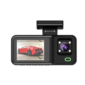 Kamera dasbor lensa ganda Full Hd 3.4 inci, kamera 4k depan dan belakang mobil, kamera perekam Video Gps Wifi, lensa ganda Full Hd 1080P