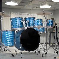 Vente en gros TEAMO 22 pouces cadre en bois 5 niveaux batterie ensemble avec peaux de peau de vache et chambre en bois de bouleau 7 tambours OEM bas prix Kitdrum