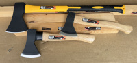Hache tactique de survie LONSDOW portable et pliable avec manche en bois et tête en acier, multi-usage pour le camping et les activités de plein air