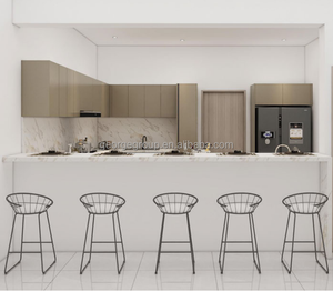 George Group Garantie de satisfaction Armoire de cuisine modulaire Plan de travail en marbre Évier Robinet <span class=keywords><strong>5</strong></span>+ tiroirs - Design moderne pour usage domestique - Product Image 3