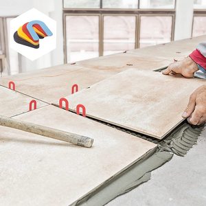ELEHK Espaciadores de piso de cerámica en forma de U de gran calidad, cuñas de <span class=keywords><strong>herradura</strong></span> de plástico de diseño moderno para uso en apartamentos - Product Image 1