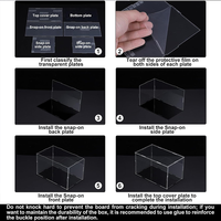 Livraison rapide, boîtes en acrylique transparentes personnalisables pour la présentation de objets de collection, supports de présentation en cube, organisateur, protection contre la poussière