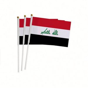 ธงชาติอิรักขนาดเล็กแบบโบกมือ ทำจากโพลีเอสเตอร์ เหมาะสำหรับตกแต่ง - Product Image 4