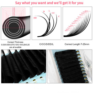 Extensiones de Pestañas Premium al por Mayor con Descuento, Suministros de Extensiones de Pestañas Individuales y de Volumen, Bandejas de Pestañas de Marca Privada - Product Image 3