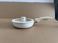 Ensemble de cuisine moderne en marbre beige, 9 pièces, détachable, antiadhésif, sain, poêle à frire, casserole en aluminium, acier inoxydable