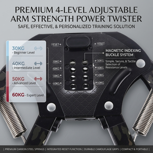 Nuevo Expansor de Pecho Ajustable 4 en 1, Barra de Ejercicios Hidráulica, Fortalecedor de Brazos, Ejercitador Muscular con Resorte, Equipo de Gimnasio y Fitness - Product Image 3