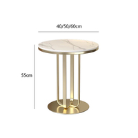 Table basse de salon moderne en métal avec plateau en marbre, meuble de rangement de luxe, assemblage facile, mobilier de maison
