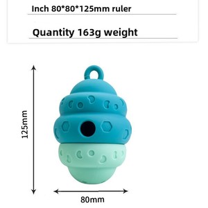 Jouet distributeur de friandises pour chien en silicone interactif en forme de ruche, souple, élastique, de qualité alimentaire, sans BPA - Product Image 2