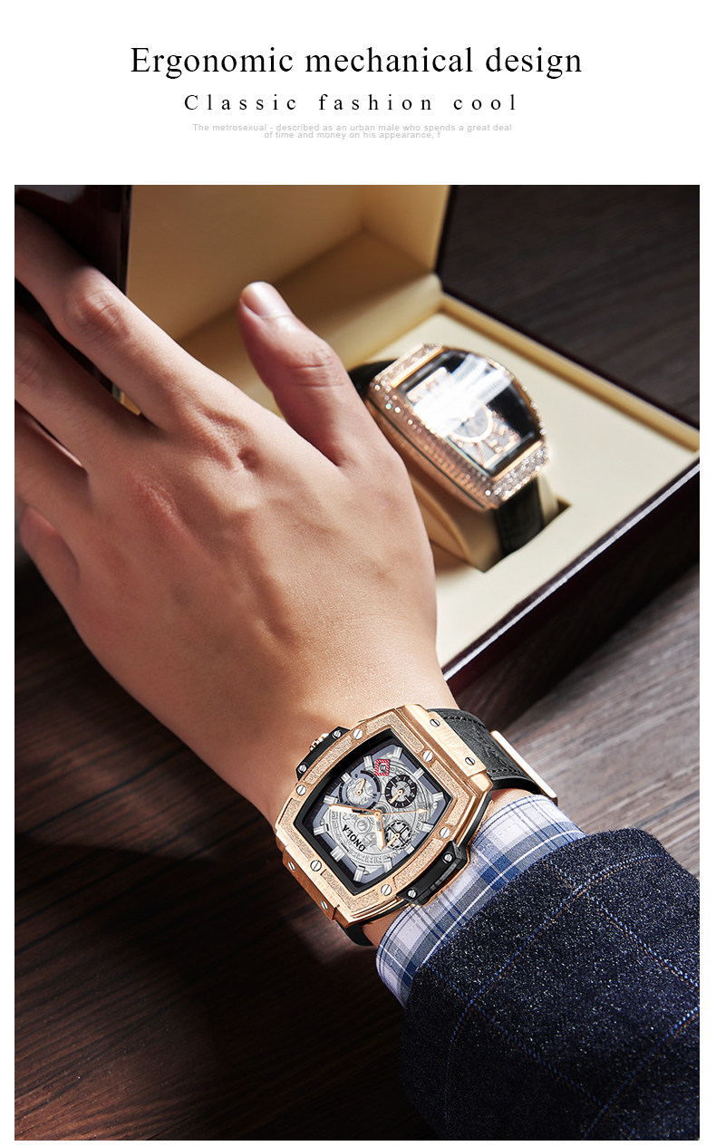 ONOLA 6825 Retro Chronograph Quartz Watch - Luxury & Style