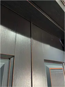 Offre spéciale Conception de porte d'entrée de maison de luxe Porte en aluminium moulé à double ouverture de haute qualité Porte en acier de sécurité pour villa extérieure