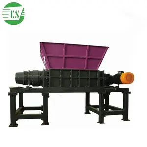 Keshang Double Shaft Rubber Tire Waste Plastic Bottle Electronic Metal Scrap Shredder Machine Price