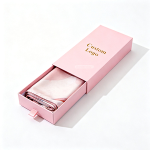 Custom Logo Luxury Rigid Paper Drawer Box for Silk Scarf <b>Packaging</b> Square Sliding Gift Box - Product Image 4
