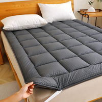 1 Stück weiß/dunkelgrau Polyester geste ppte Matratzen schoner mit Schnürung