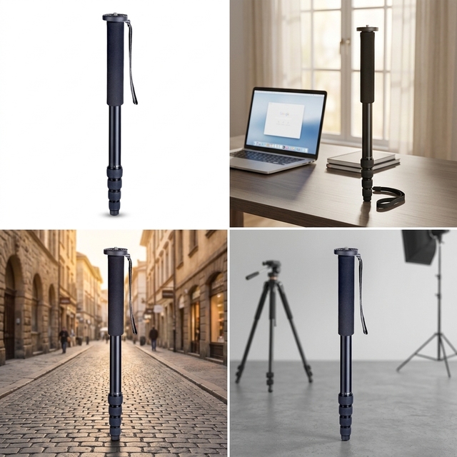DMIDITIR M295A Aluminum Telescoping Rods Portable Camera Multifunctional Monopod 8kg Load Capacity Knob Lock 5-Section for DSLR