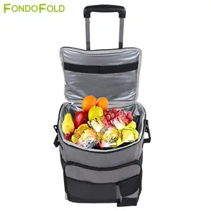 Xe Đẩy Đá Gấp Gọn Cách Nhiệt Chống Nước Cắm Trại Dã Ngoại Chống Rò Rỉ Sức Chứa Lớn Túi Làm Mát Có Bánh Xe - Product Image 4