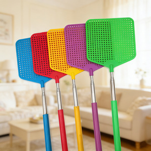 Raquette à mouches créative extensible en plastique, raquette anti-moustiques d'été, raquette à mouches domestique, disponible aux stands de rue. - Product Image 1