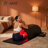 Lit de luminothérapie intégrale Fitkang à lumière rouge, dôme de sauna infrarouge 660nm 850nm LED PEMF 5 en 1 à faible EMF pour usage domestique, spa, salon et bien-être