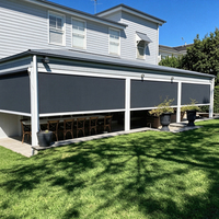 Persianas enrollables de exterior de buena calidad, pérgola de aluminio con pantalla zip, cubierta impermeable para patio, persianas exteriores motorizadas con sistema zip track.