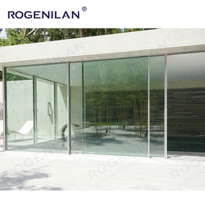 Puerta Corredera de Patio con Marco Delgado de Aluminio ROGENILAN, Puerta Corredera Doble de Vidrio Templado Aislante para Exteriores, para Viviendas Residenciales - Product Image 3