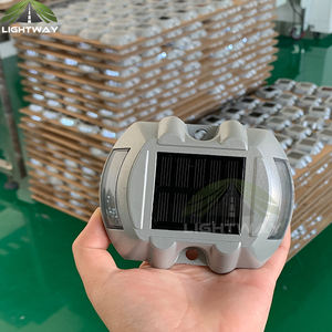 Lampes solaires LED en aluminium pour allées <span class=keywords><strong>de</strong></span> jardin, marches, ponts et sols extérieurs, balises solaires LED pour routes, marqueurs routiers surélevés en forme d'œil <span class=keywords><strong>de</strong></span> chat - Product Image 1