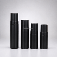 Flacon pompe vide noir mat avec mousseur 100ml 120ml 150ml 220ml en PET, vente en gros, logo personnalisé pour nettoyant visage et savon liquide