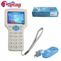 Lecteur de cartes RFID, 125Khz/13.56Mhz, copieur de porte-clés avec logo RFID/IC, 08cd