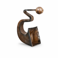Sculpture Métallique Abstraite Nordique en Bronze, Statue d'Art en Forme de Ruban Courbe en S, Figurine Géométrique en Alliage Coulé, Décoration de Bureau et Maison de Luxe