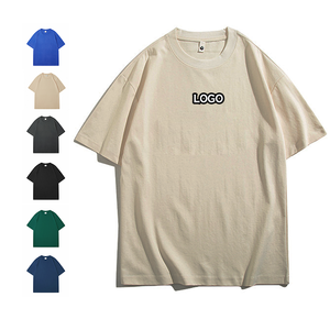 <span class=keywords><strong>T</strong></span>-<span class=keywords><strong>shirt</strong></span> personnalisé de luxe 100% coton 220 g/m² épais et surdimensionné pour <span class=keywords><strong>homme</strong></span>, manches courtes, streetwear décontracté, uni ou <span class=keywords><strong>imprimé</strong></span> - Product Image 3
